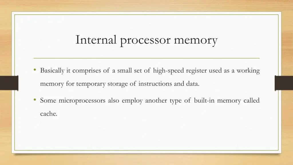 internal processor memory