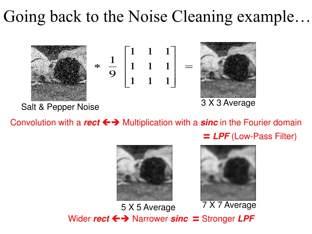 going back to the noise cleaning example