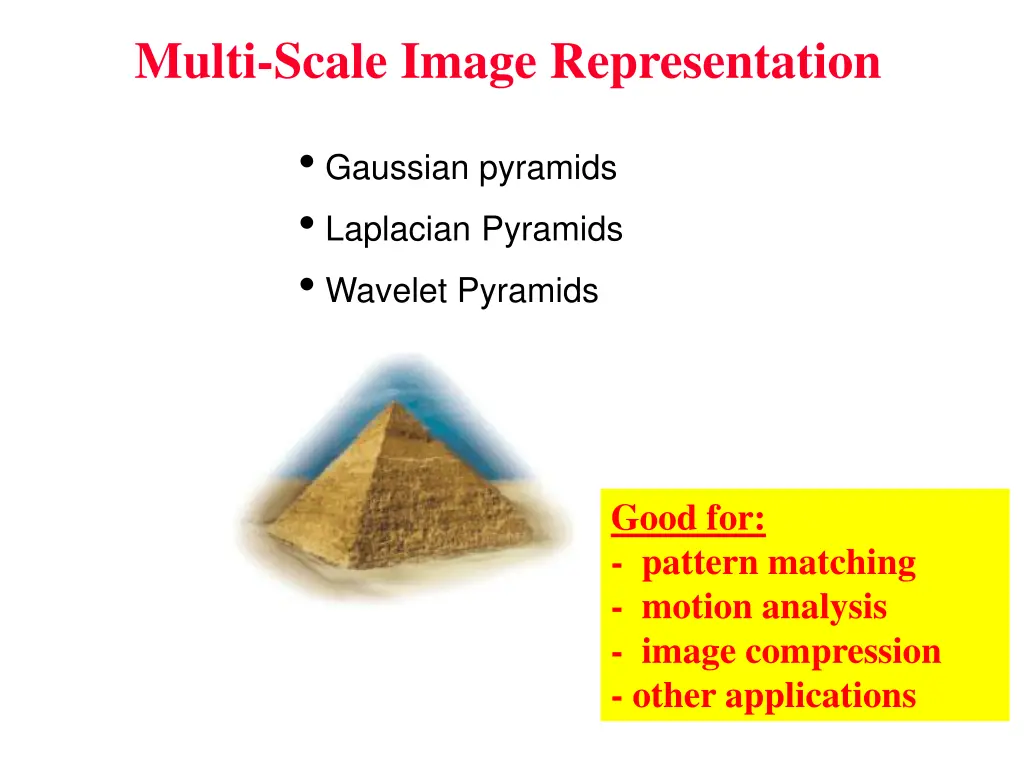 multi scale image representation