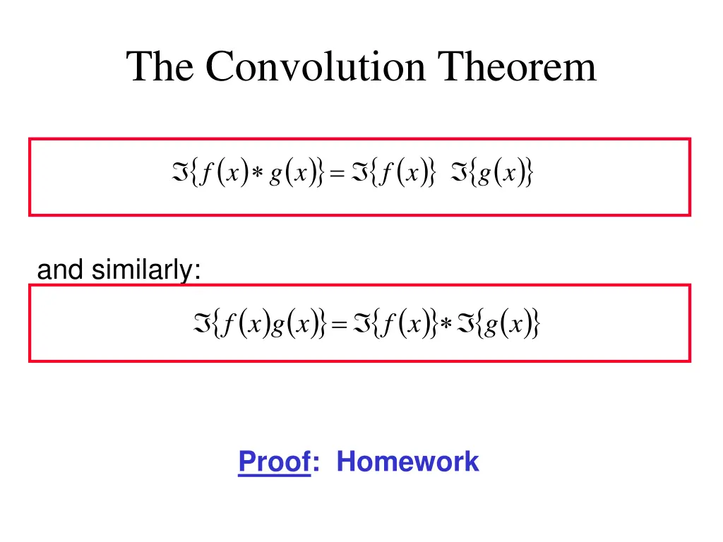 the convolution theorem