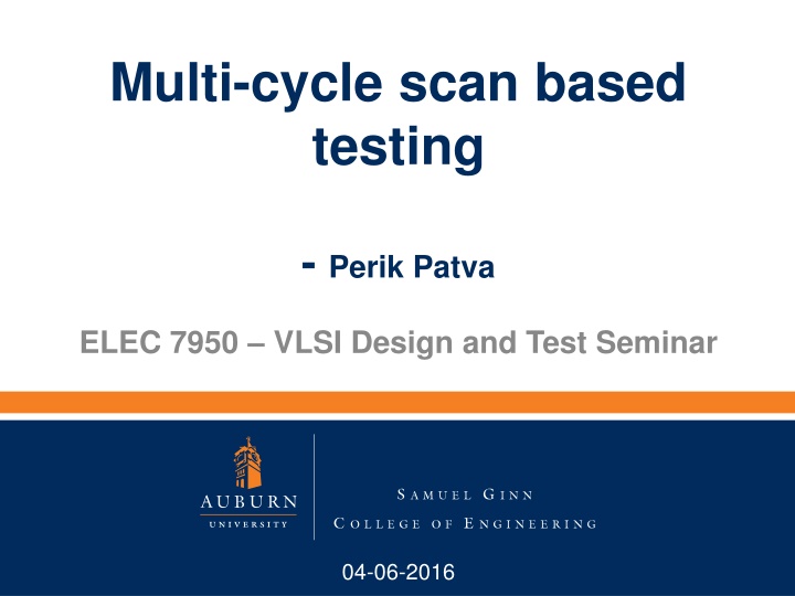 multi cycle scan based testing