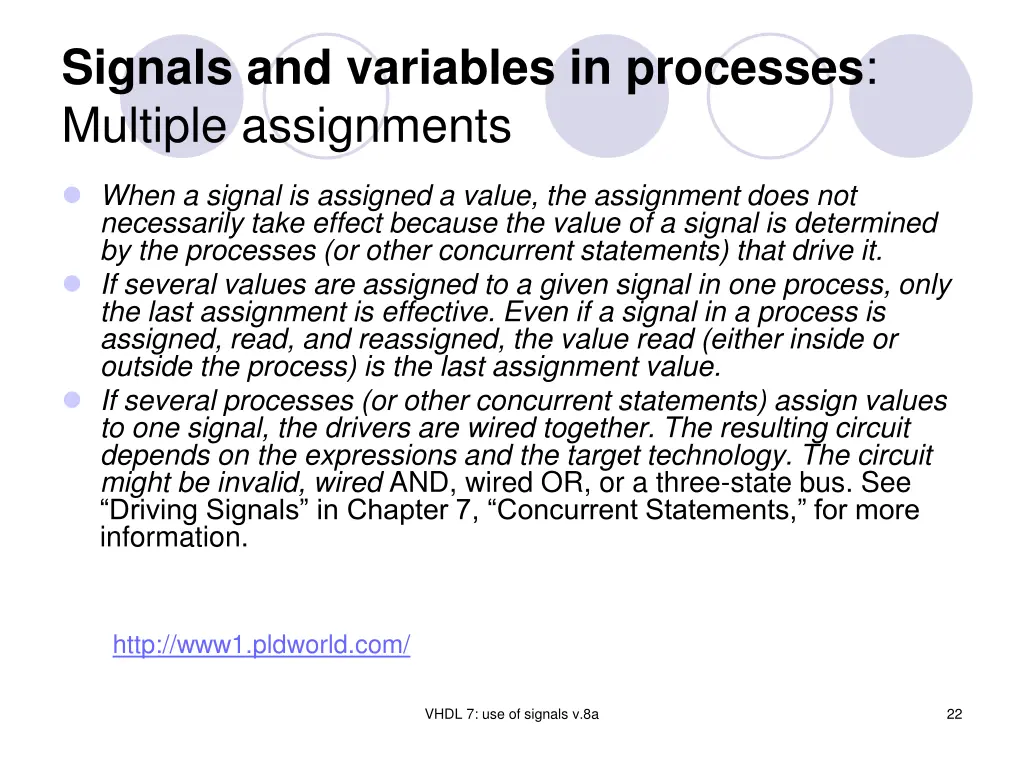 signals and variables in processes multiple