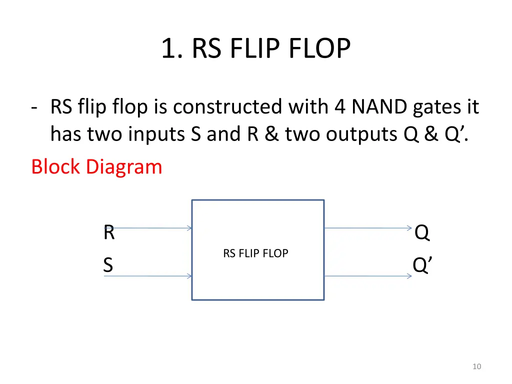 1 rs flip flop