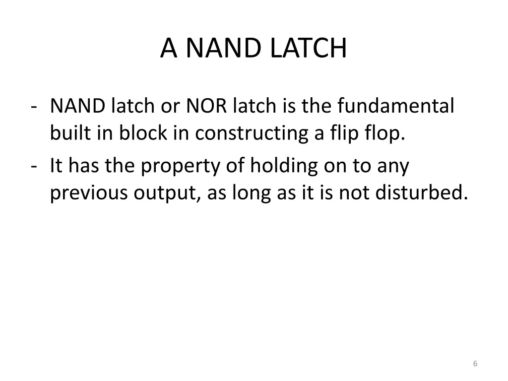 a nand latch