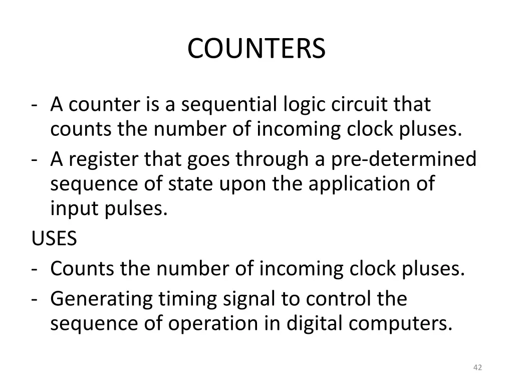 counters