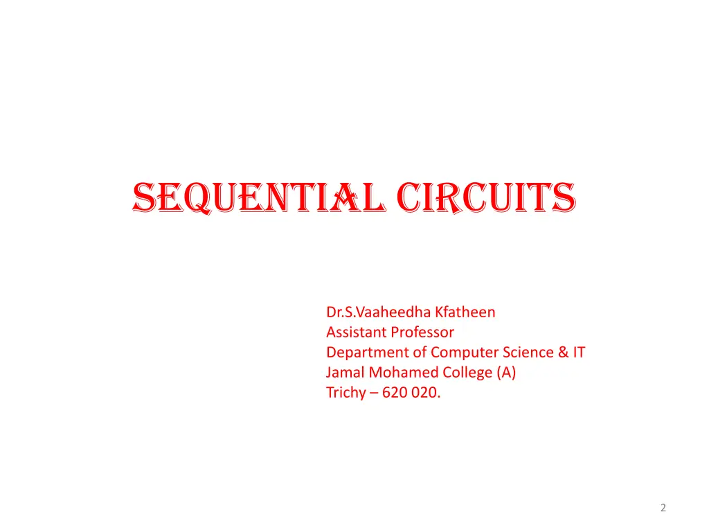 sequential circuits