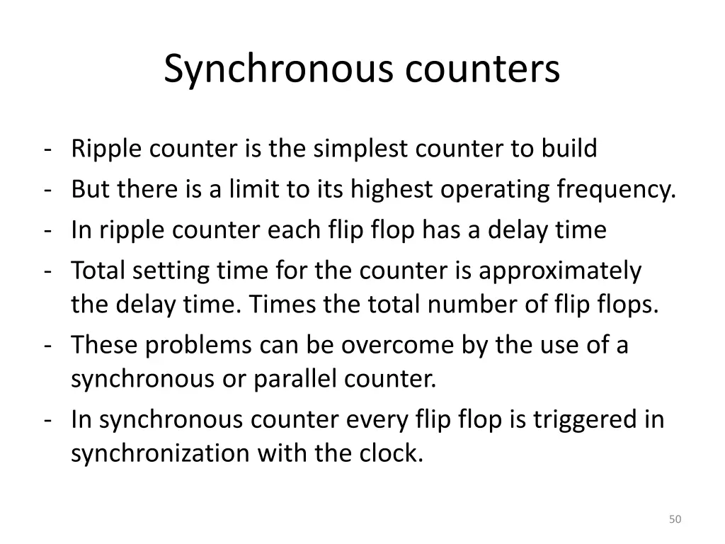 synchronous counters
