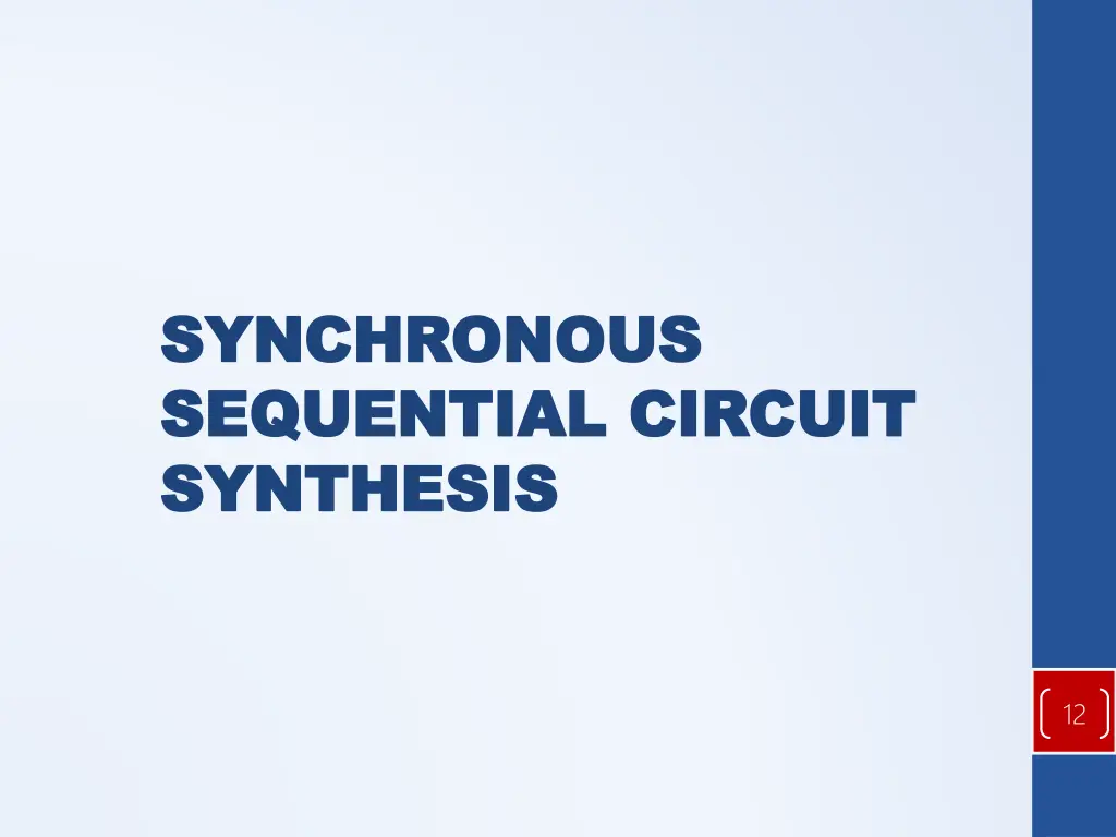synchronous synchronous sequential circuit