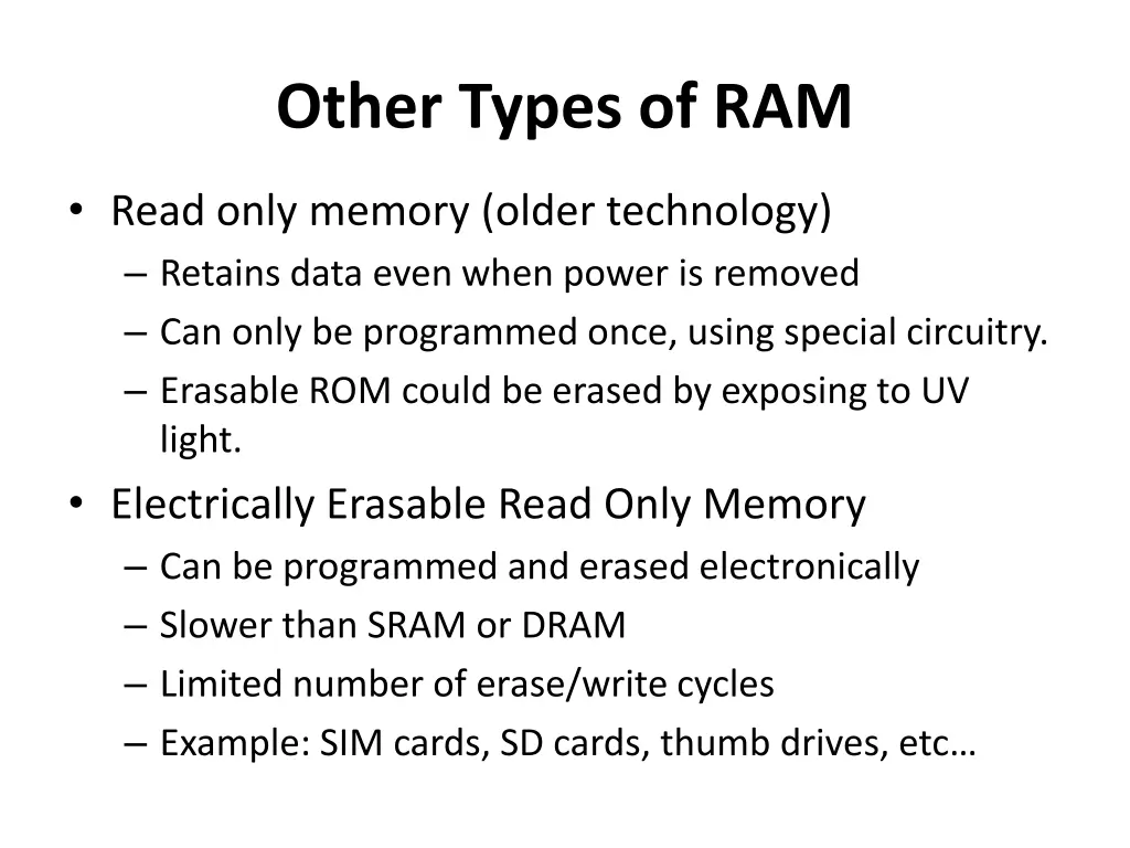 other types of ram