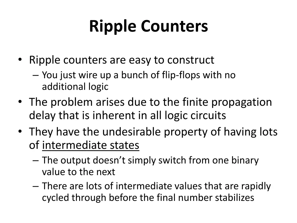 ripple counters