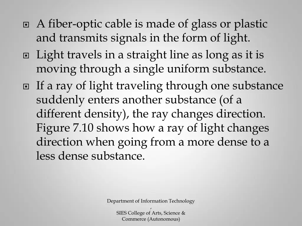 a fiber optic cable is made of glass or plastic