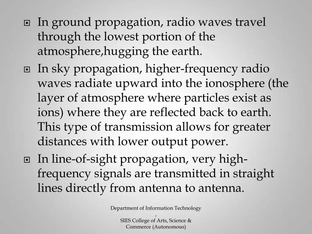 in ground propagation radio waves travel through