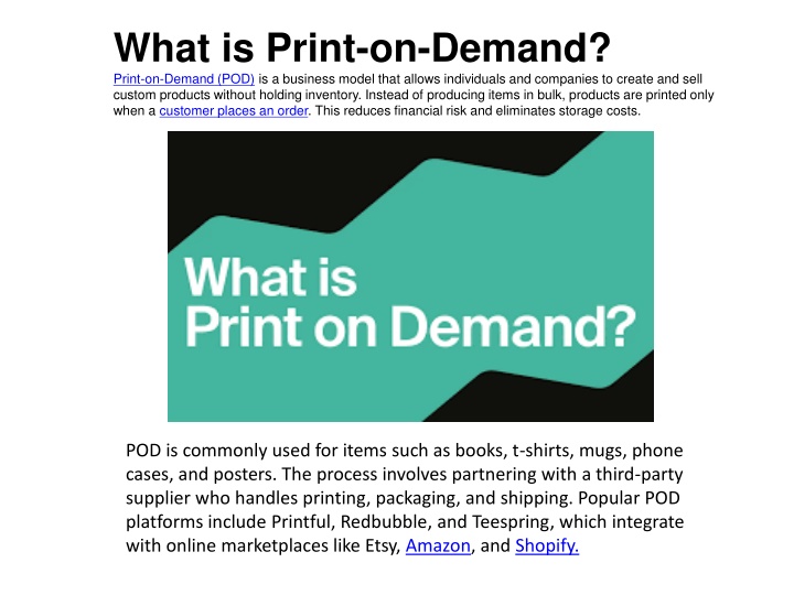 what is print on demand print on demand