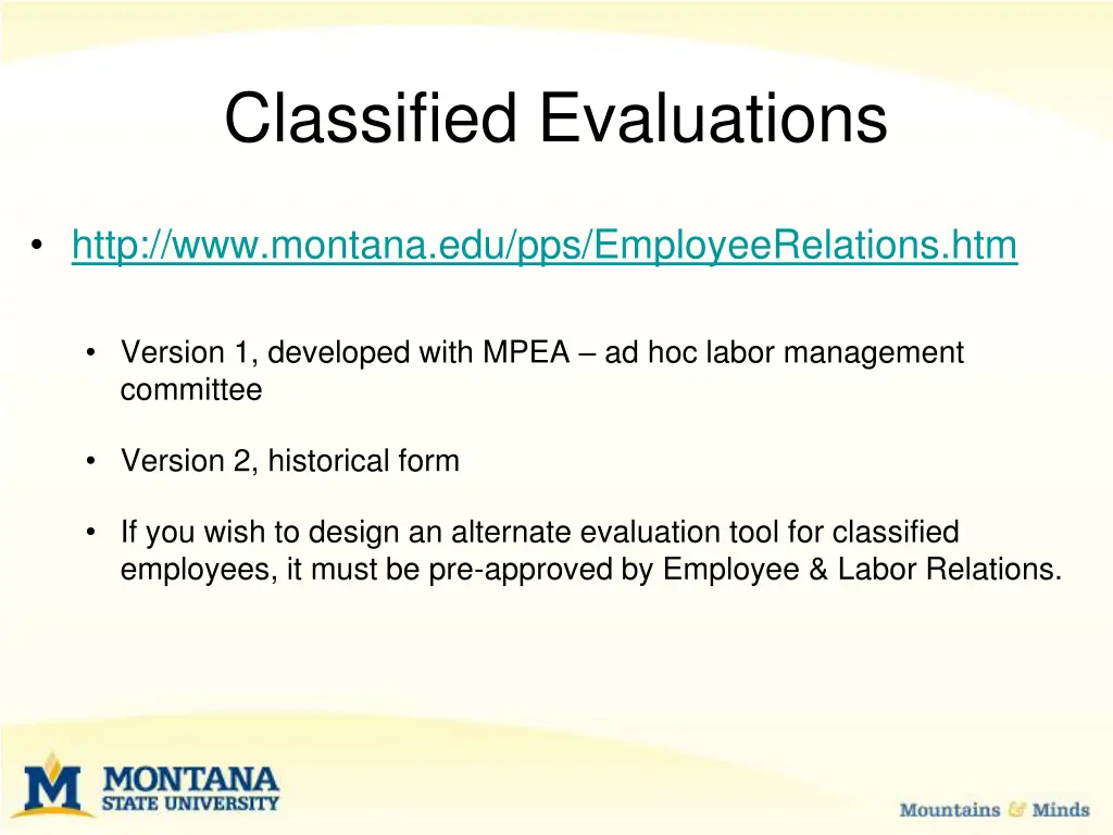 classified evaluations