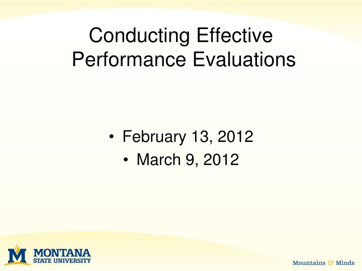 conducting effective performance evaluations