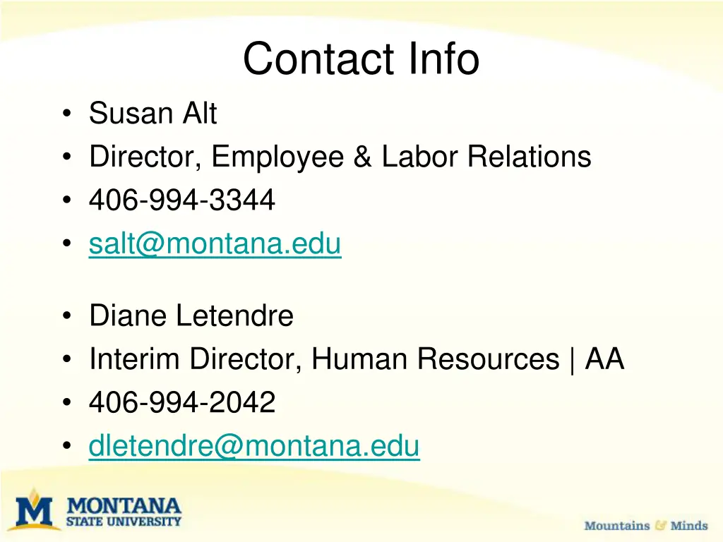 contact info