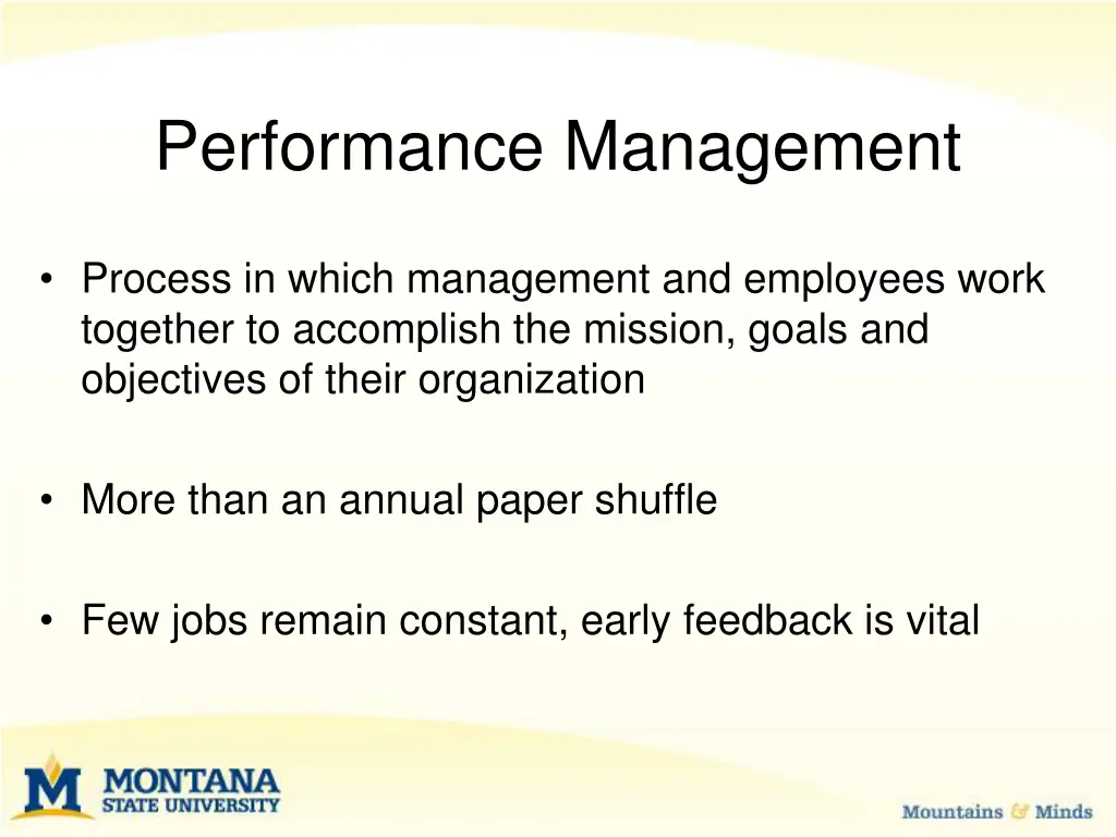 performance management