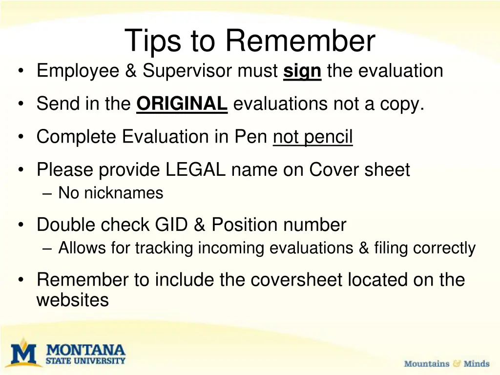 tips to remember employee supervisor must sign