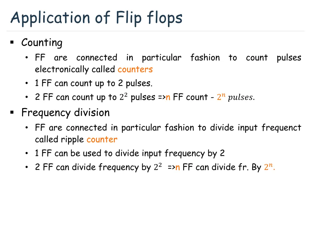 application of flip flops 1