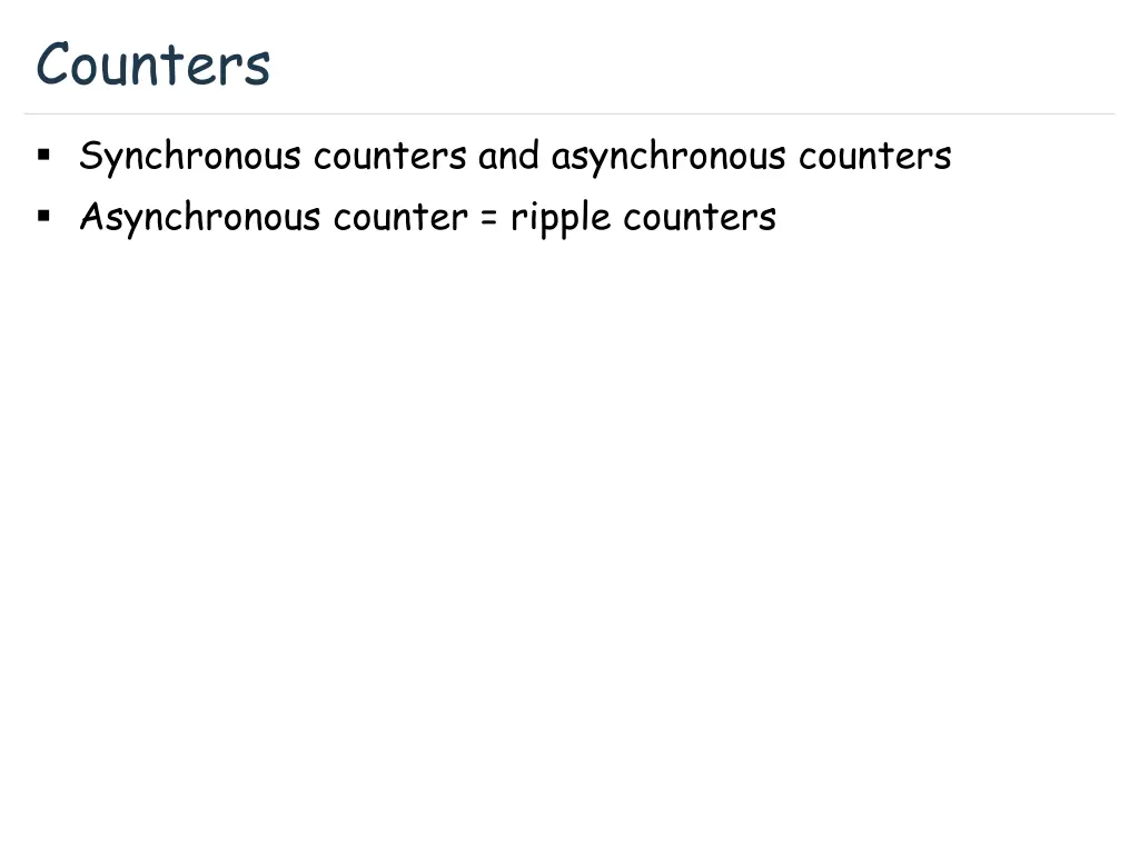 counters