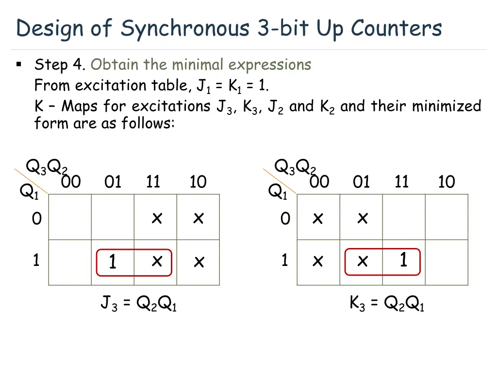 design of synchronous 3 bit up counters 2