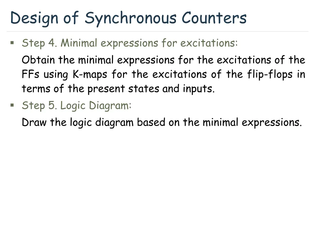 design of synchronous counters 1