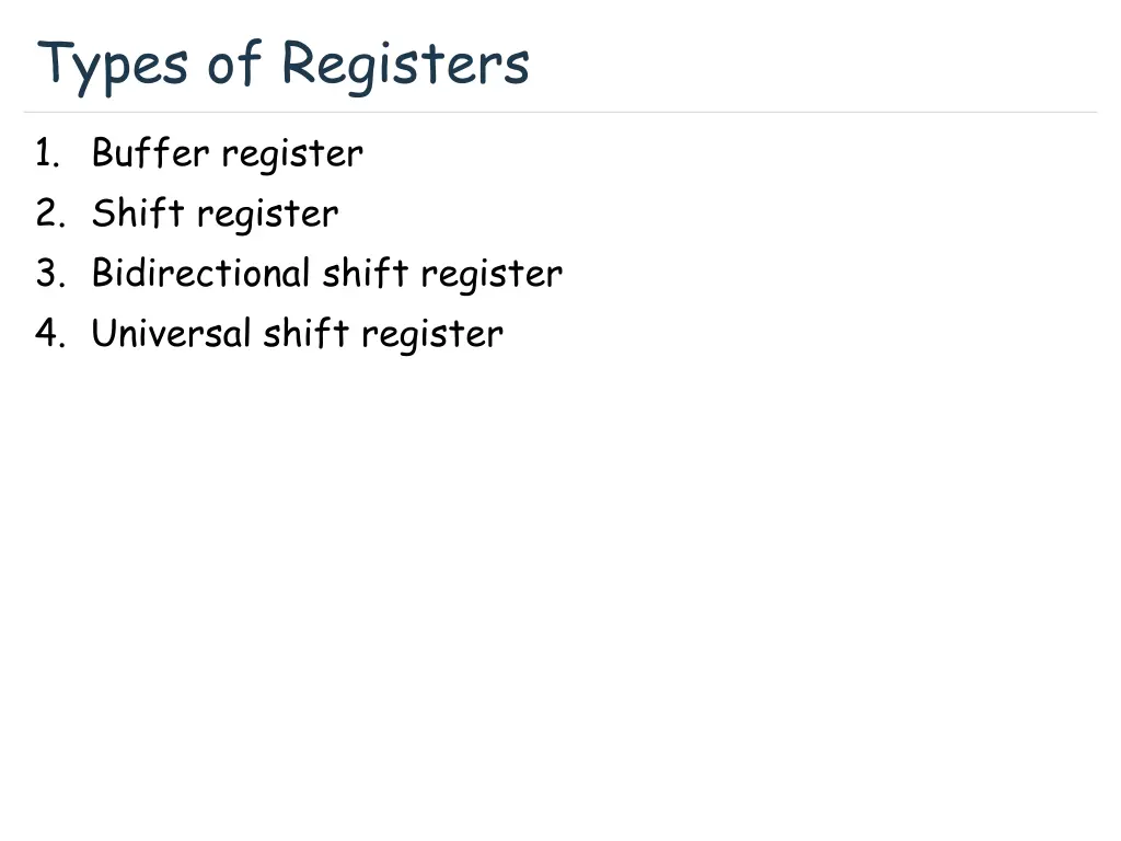 types of registers