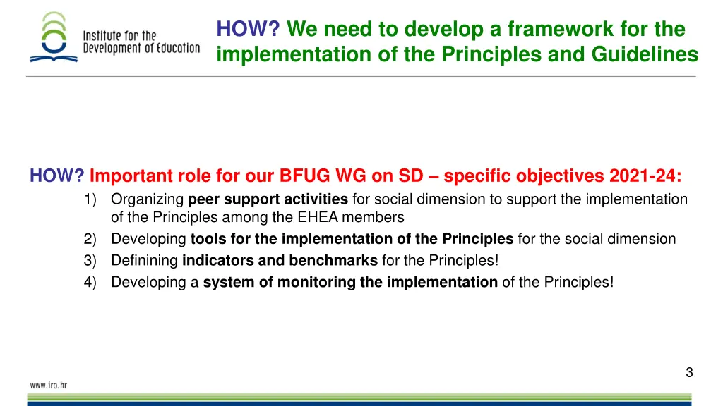 how we need to develop a framework