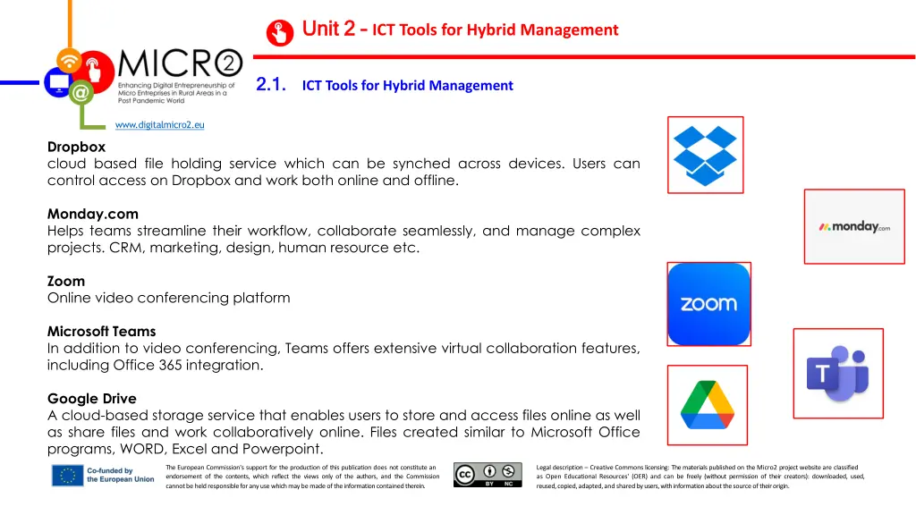 unit unit 2 2 ict tools for hybrid management