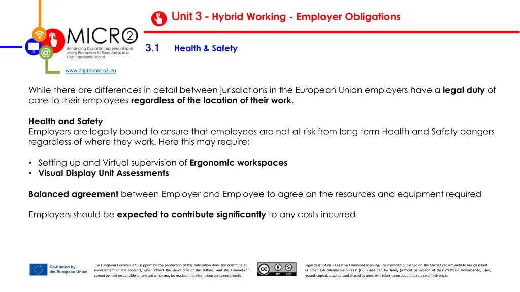 unit unit 3 3 hybrid working employer obligations