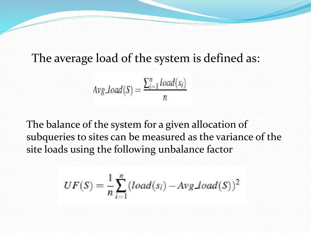 the average load of the system is defined as