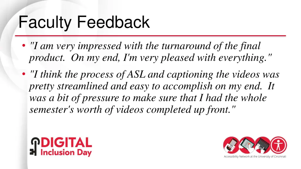 faculty feedback