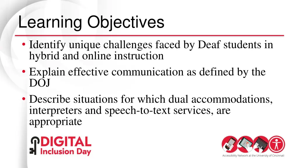 learning objectives