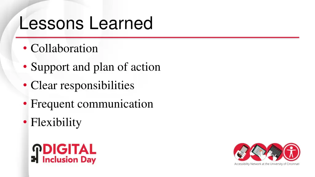 lessons learned