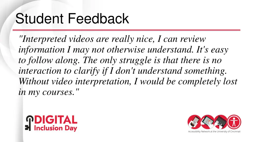 student feedback