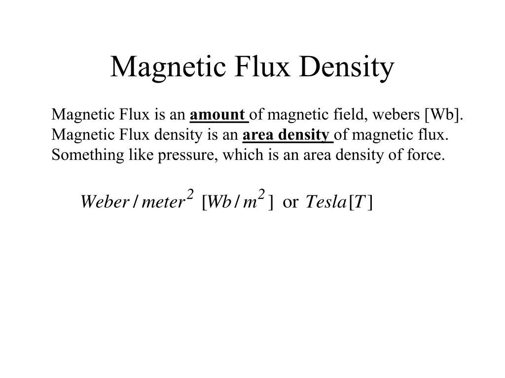 magnetic flux density