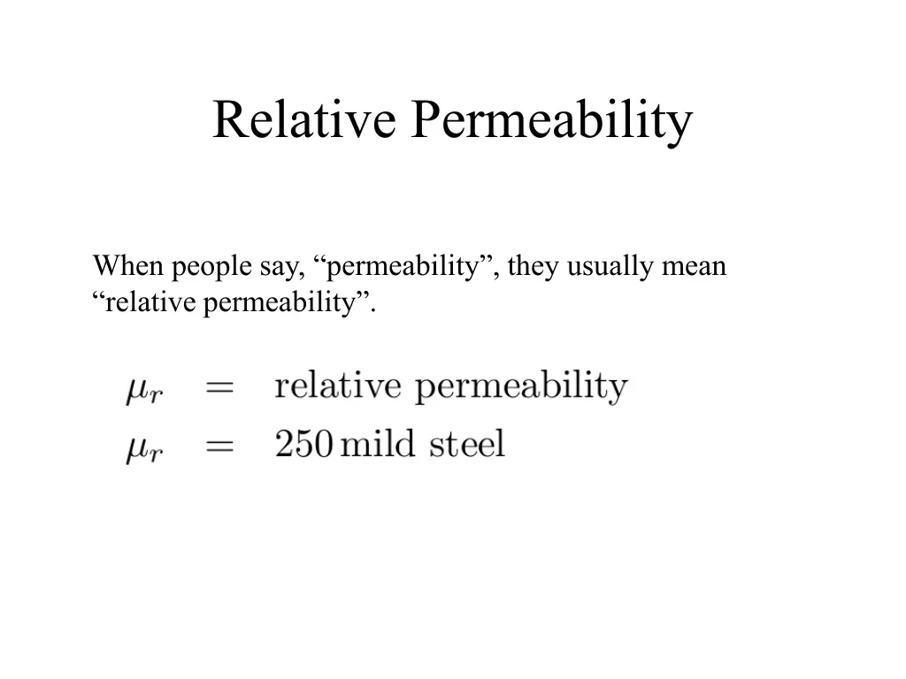 relative permeability