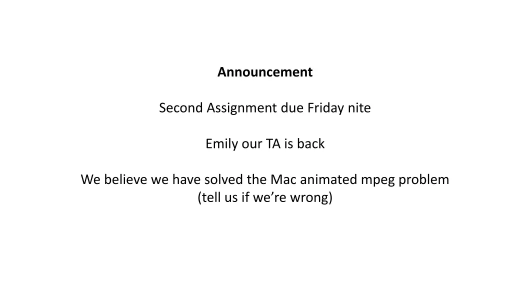 announcement