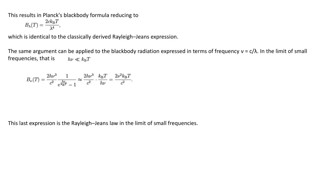 this results in planck s blackbody formula