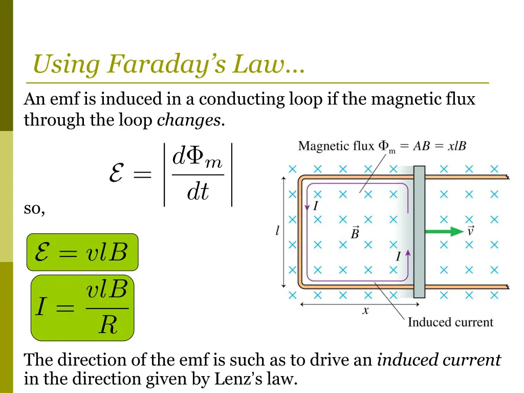 using faraday s law 1