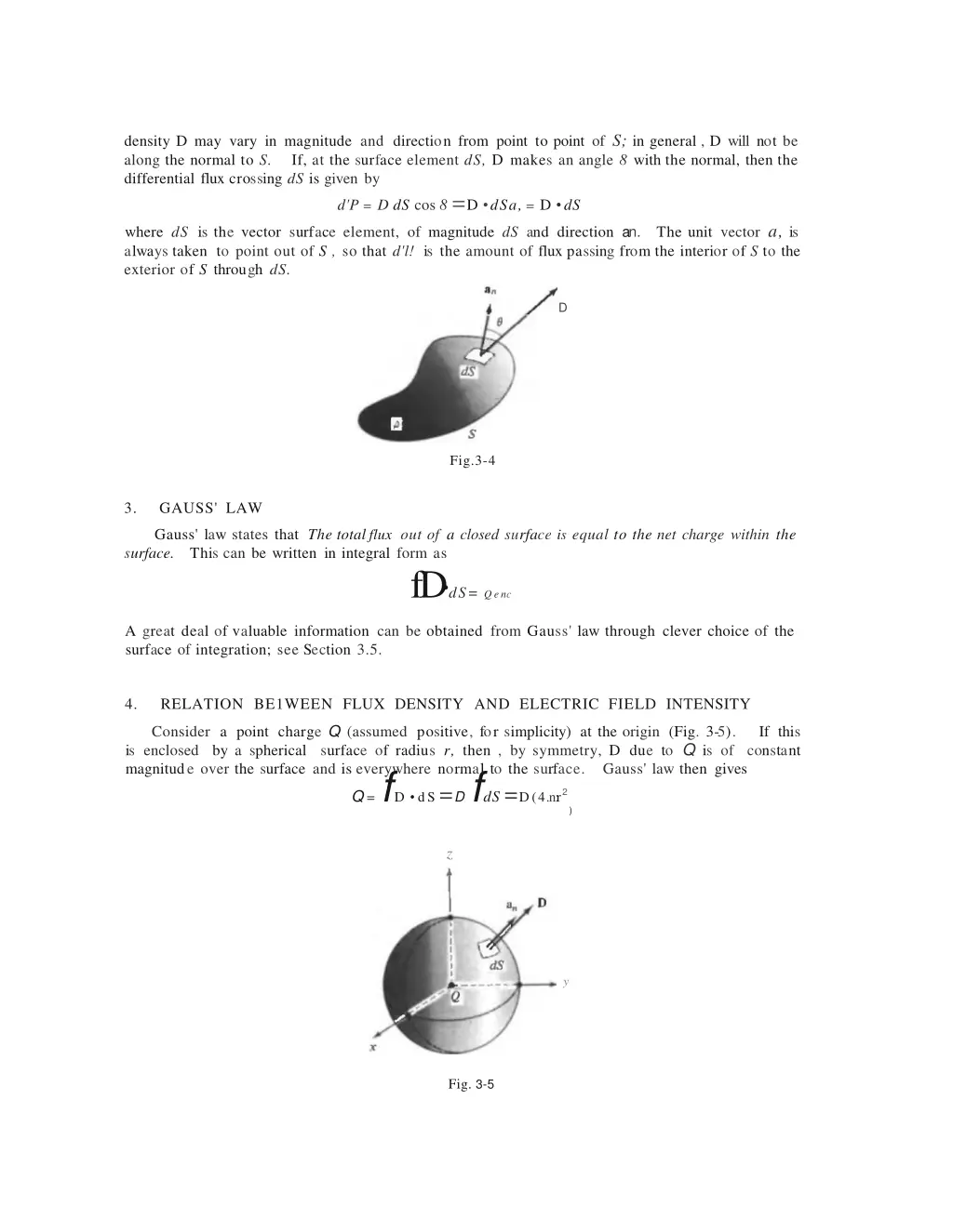 density d may vary in magnitude and direction