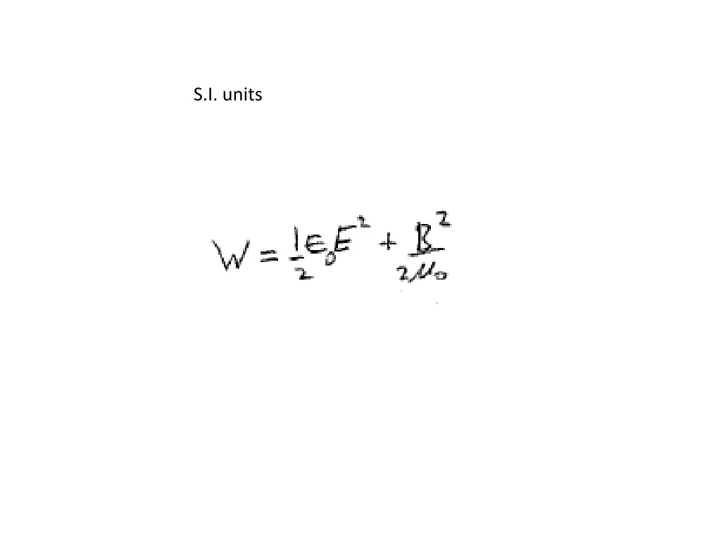 s i units