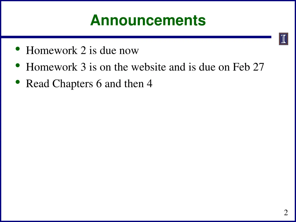 announcements