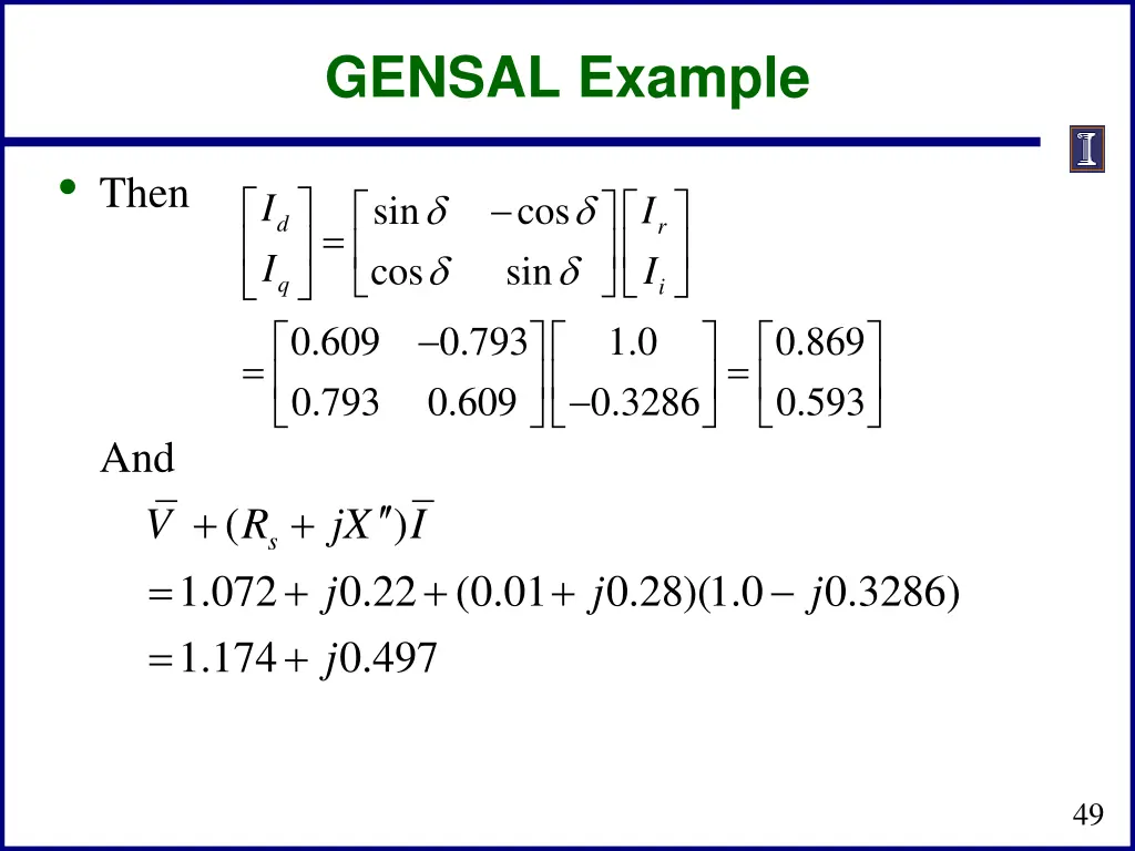gensal example 1
