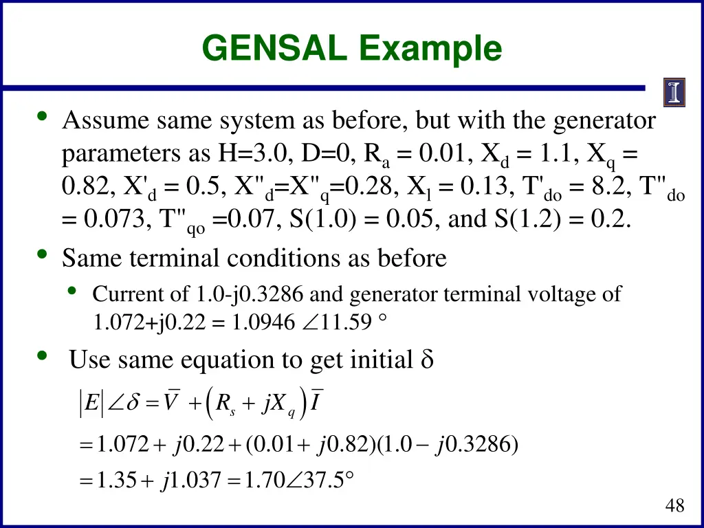 gensal example