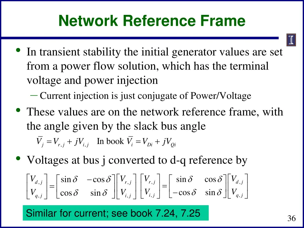 network reference frame