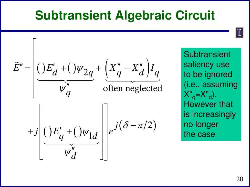 subtransient algebraic circuit 1