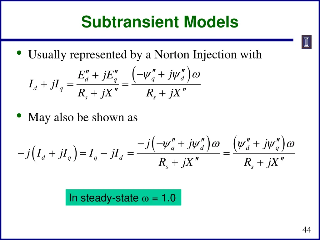 subtransient models 1