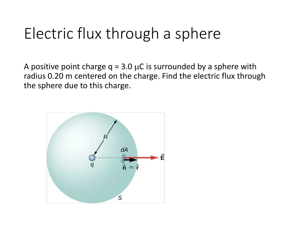 electric flux through a sphere