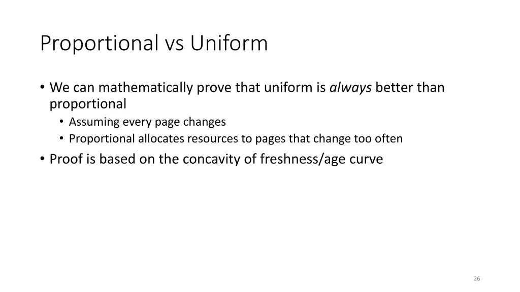 proportional vs uniform
